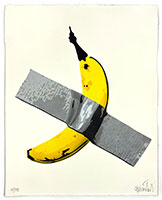 Thomas Baumgärtel – Tape-Banane, 2022, 50 x 39 cm