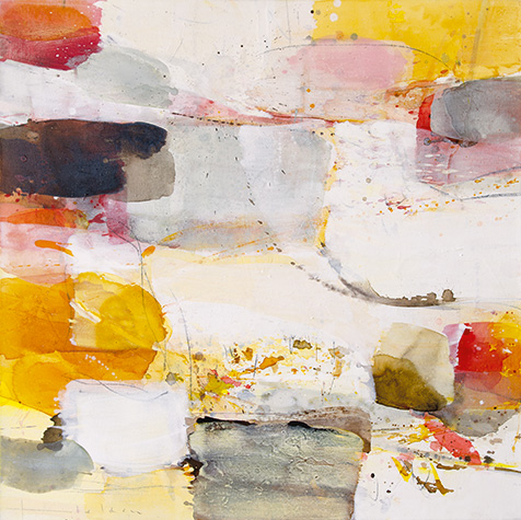 Greet Helsen | Märzsonne, 2023, Acryl auf Leinwand, 90 x 90 cm 